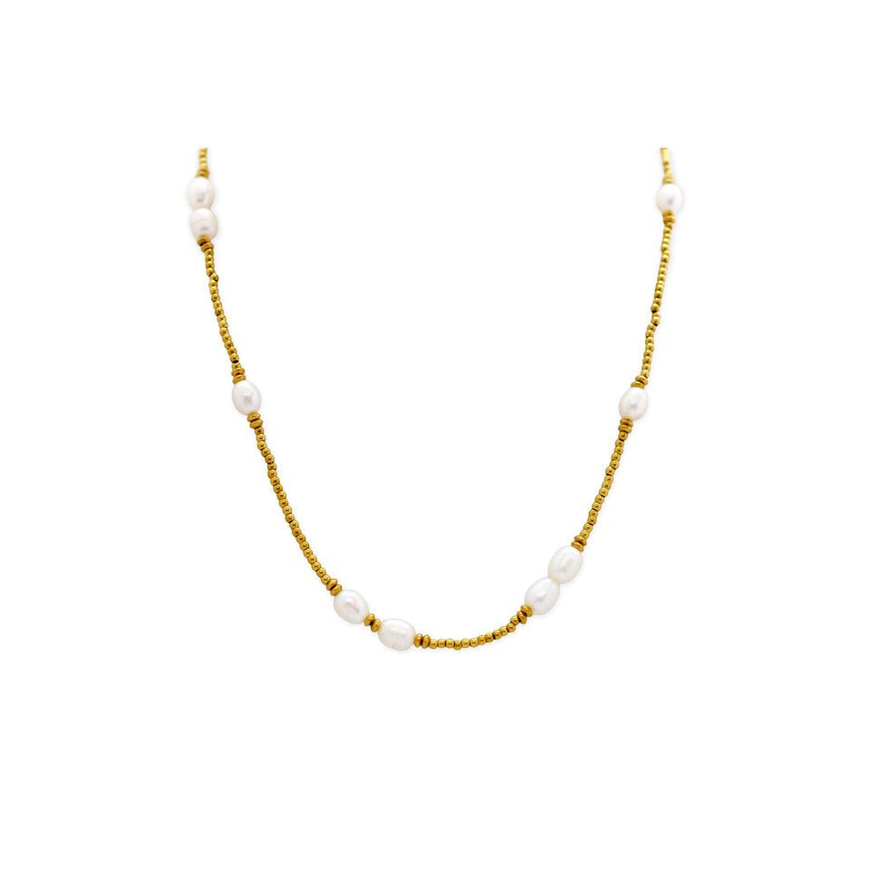 ISLA Beads of Paradise Necklace | Gold |  Pearl Girl
