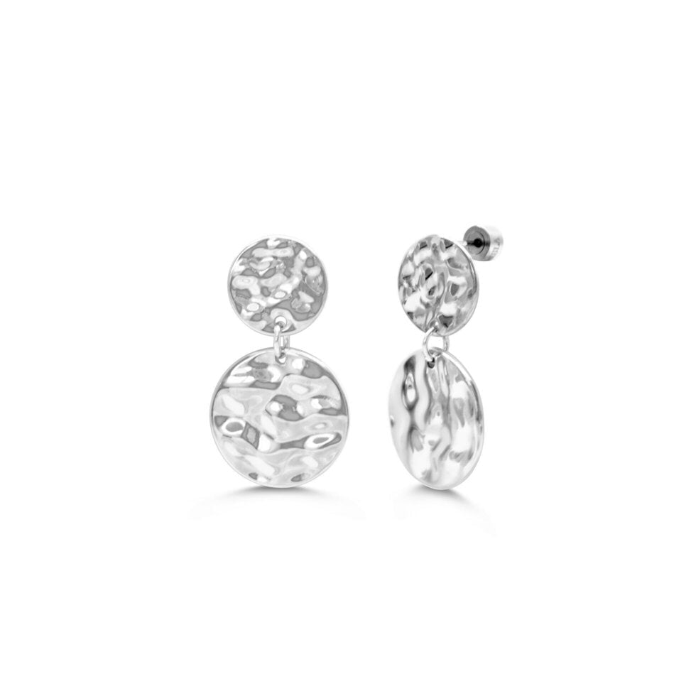 ISLA Doubled Hammered Coin Earrings