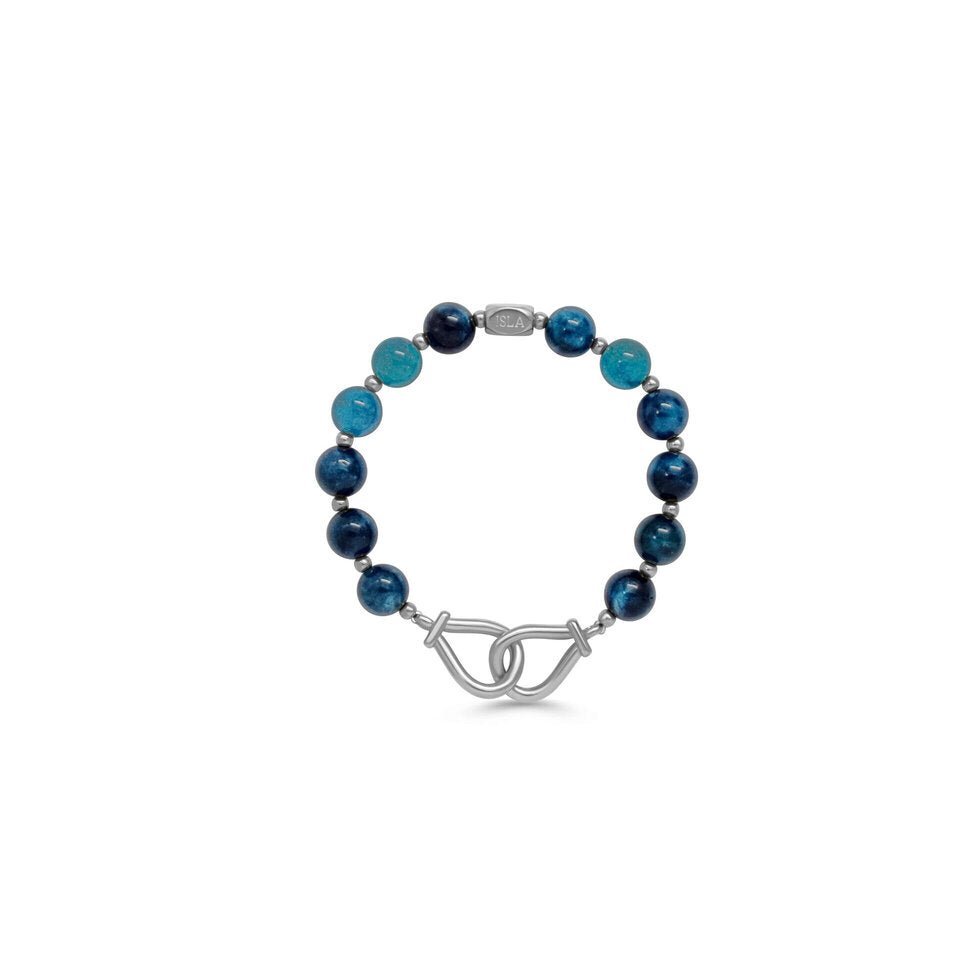 ISLA Get Hooked Stretch Bracelet | Steel | 'Turqs & Caicos'