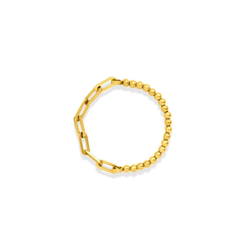 ISLA Half & Half | Metal Ball Stretch Bracelet | Gold