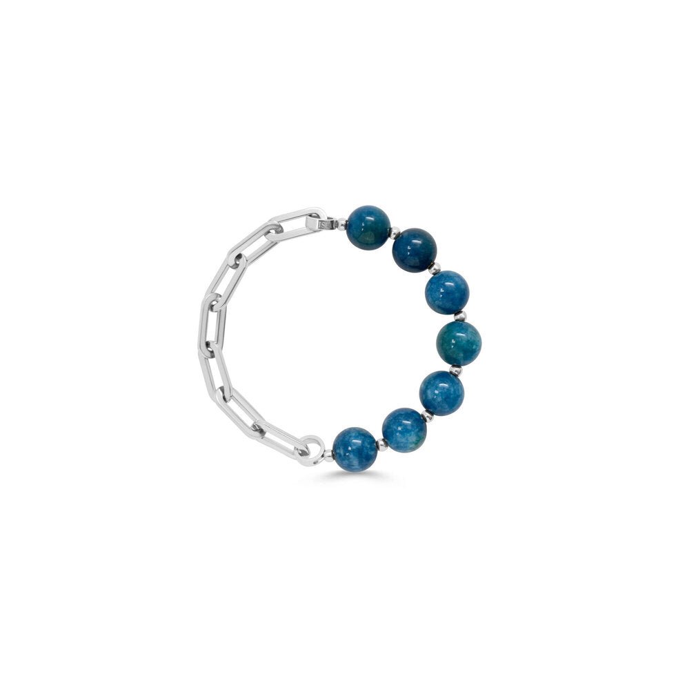 ISLA Half & Half | Steel Stretch Bracelet |  'Turqs' & Caicos