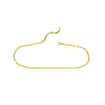 ISLA "Here's The Skinny" 2-Pack Anklets | Mirror + Snake Chain | Gold - Juli's Wearable Art