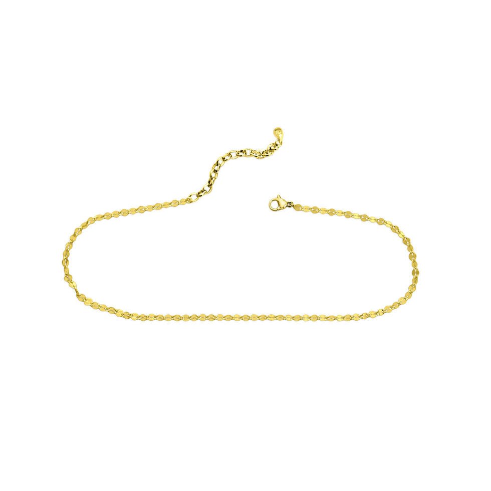 ISLA "Here's The Skinny" 2-Pack Anklets | Mirror + Snake Chain | Gold - Juli's Wearable Art