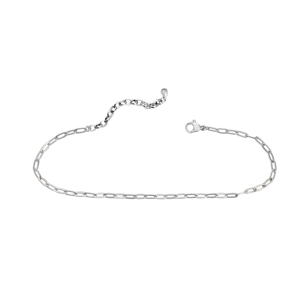 ISLA "Here's The Skinny" 2-Pack Anklets | Paper Clip & Curb Chain | Steel - Juli's Wearable Art
