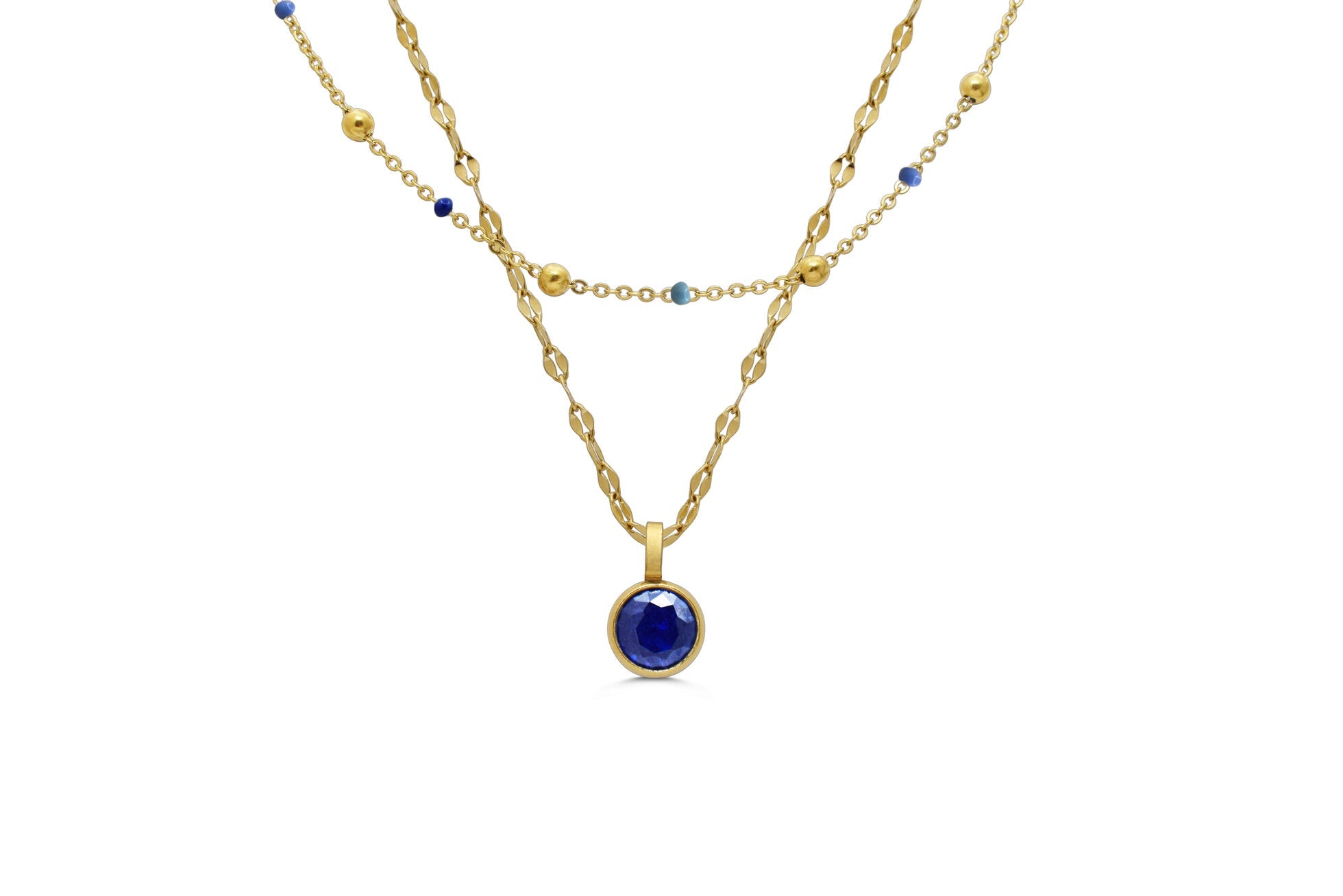 ISLA “Here’s the Skinny” 2 - Pack Necklace | Gold | Bella Blue - Juli's Wearable Art