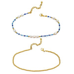 ISLA Here's the Skinny | Colors of the Sea Anklet Set | Gold | Bella Blues - Juli's Wearable Art