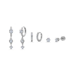 ISLA Hoop Hoop Hooray | Coastline Shine Earring Set | Steel - Juli's Wearable Art