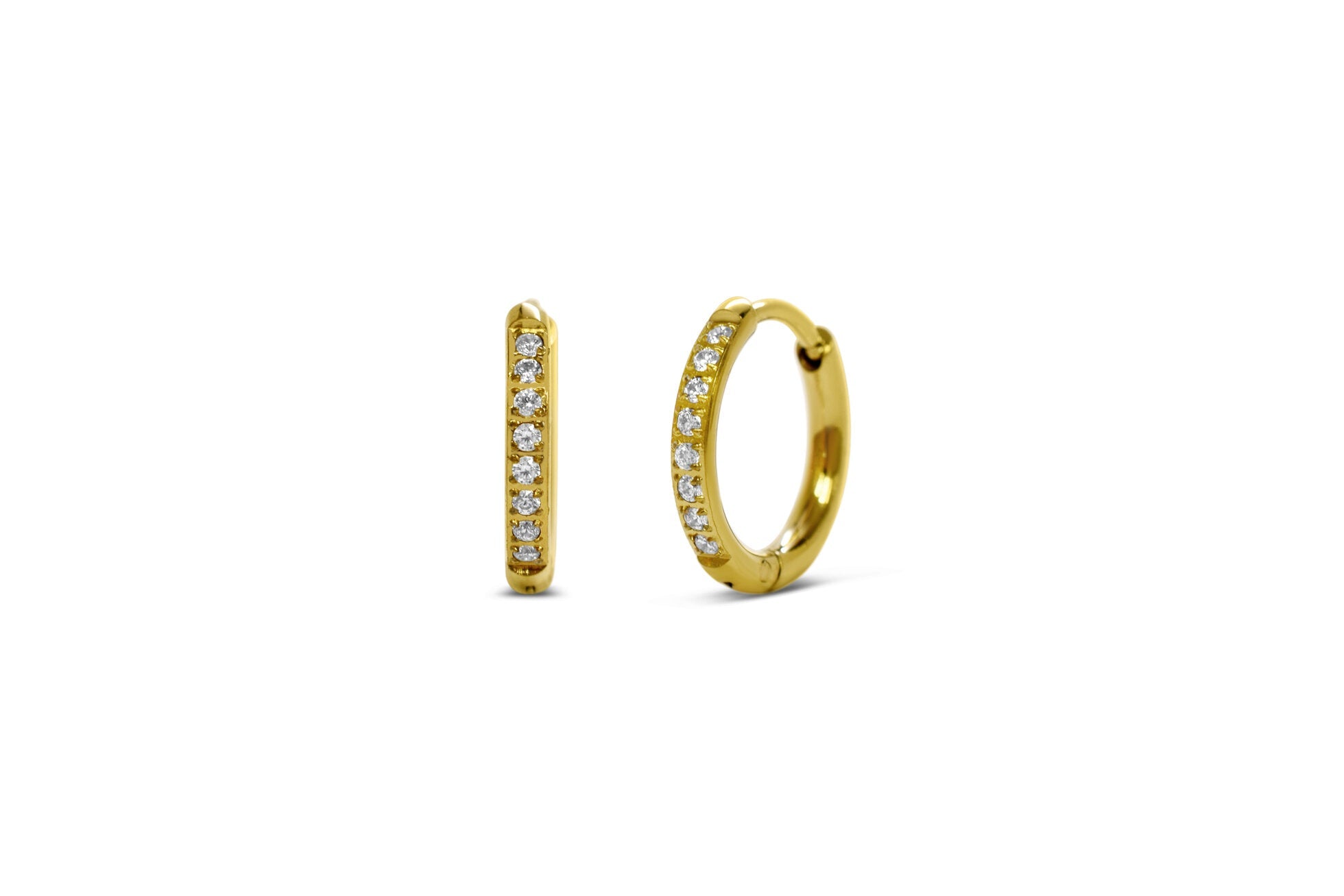 ISLA Hoop Hoop Hooray! Earring Set | Gold | Anacapri Clear - Juli's Wearable Art
