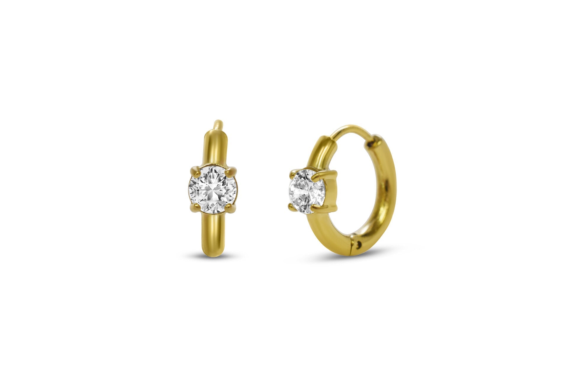ISLA Hoop Hoop Hooray! Earring Set | Gold | Anacapri Clear - Juli's Wearable Art