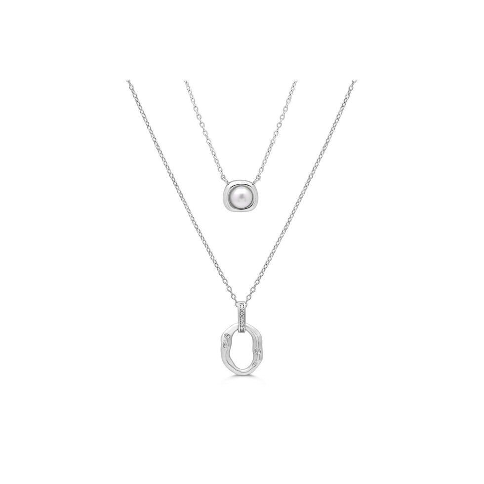 ISLA In a Pearl World 2-Pack Necklace Set | Steel