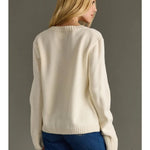 Ivory Knit “Coffee Weather” Sweater - Juli's Wearable Art