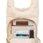 Ivory Sherpa Hydrobag® with Vegan Leather Strap - Juli's Wearable Art