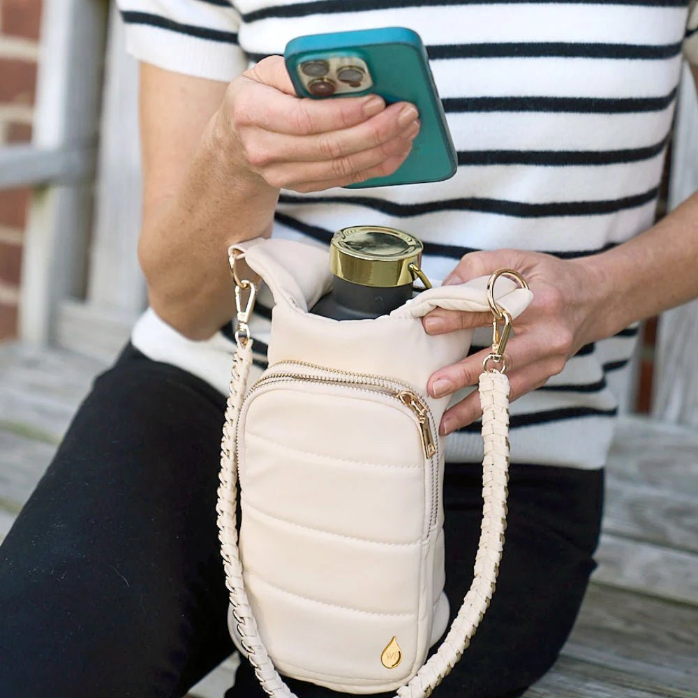 Ivory Vegan Leather HydroBag® with Strap Bundle - Juli's Wearable Art