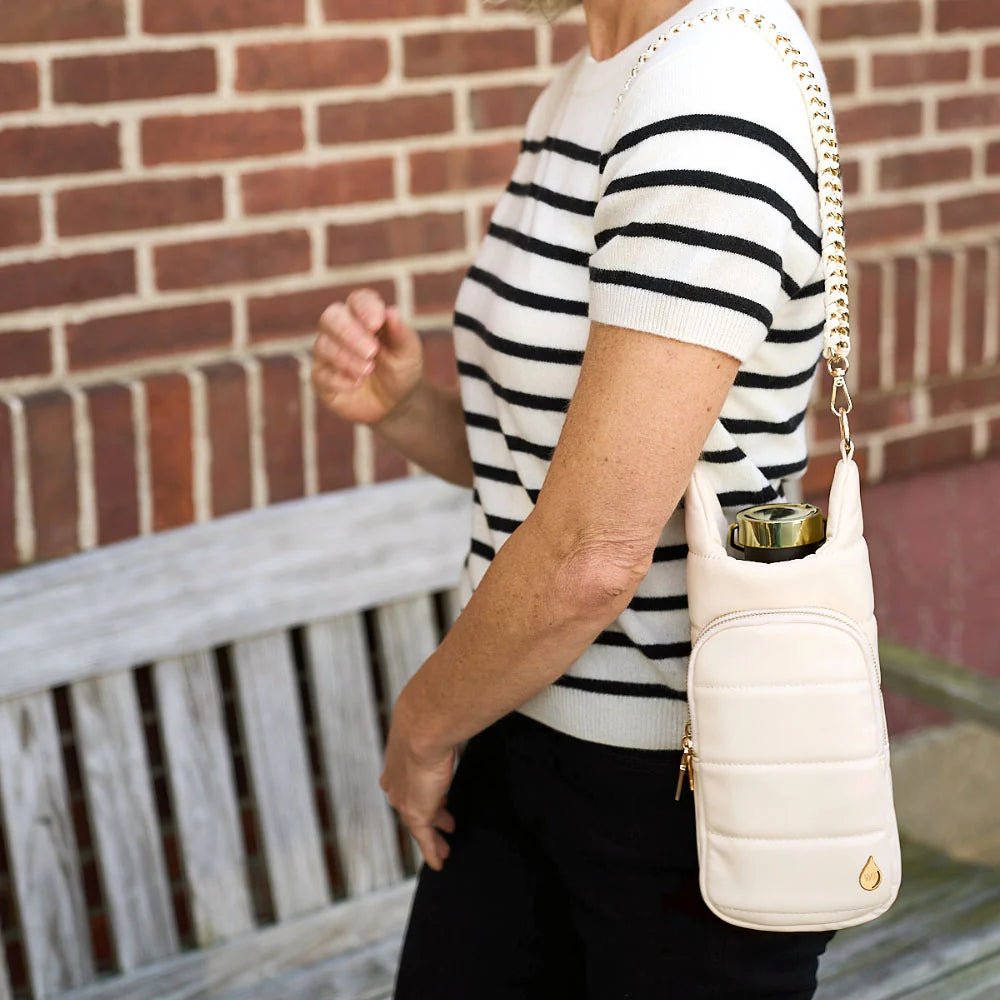 Ivory Vegan Leather HydroBag® with Strap Bundle - Juli's Wearable Art