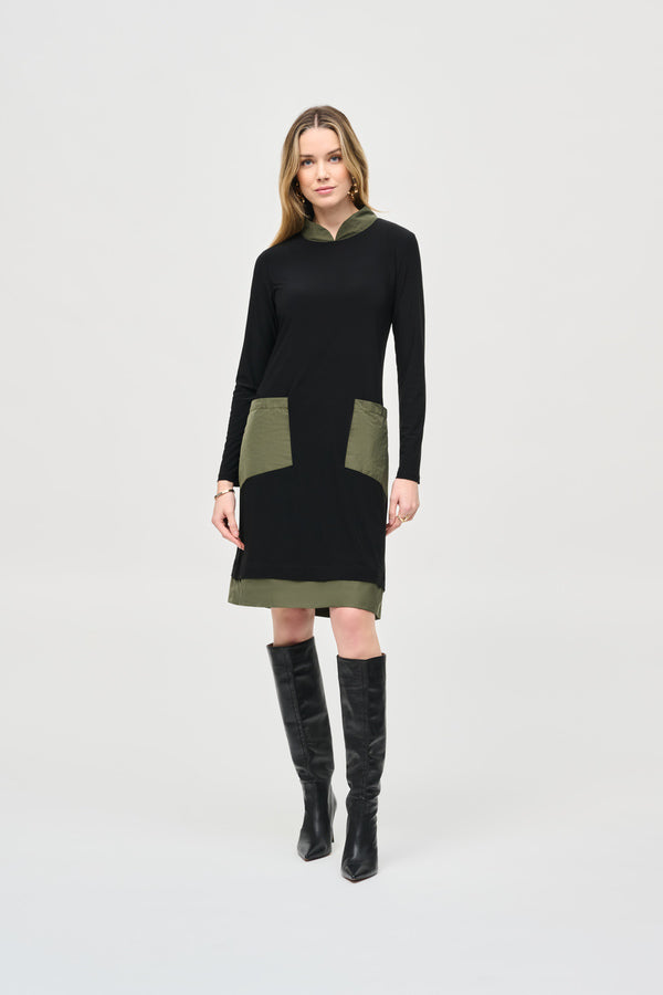 JOSEPH RIBKOFF High Neck Shift Dress