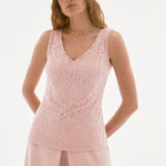Joseph Ribkoff Signature Stretch Lace V - Neck Camisole - Juli's Wearable Art