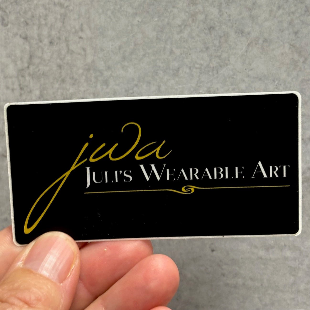 Juli's Wearable Art Logo Sticker - Juli's Wearable Art