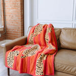 Jungle Wild Blanket | Pink & Orange Cheetah Print - Juli's Wearable Art