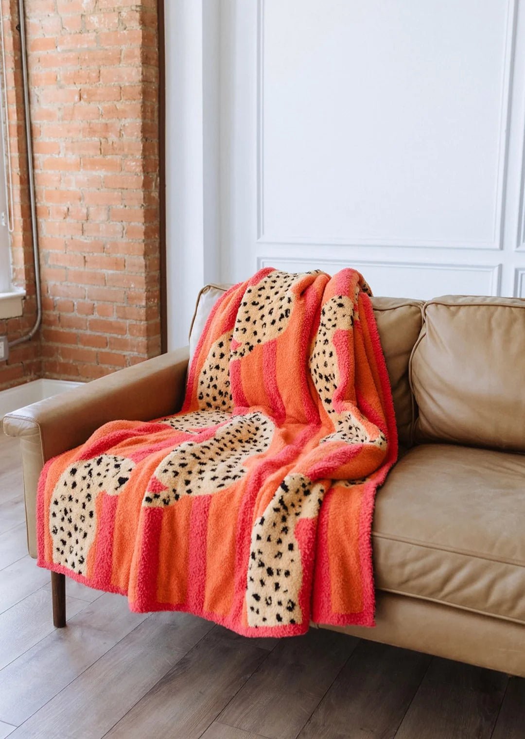 Jungle Wild Blanket | Pink & Orange Cheetah Print