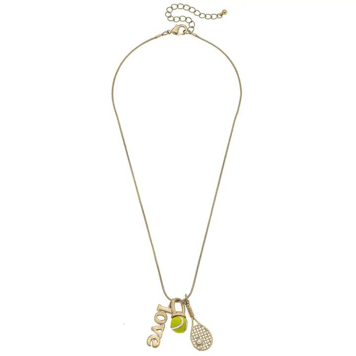 Justine Tennis Charm Necklace - Juli's Wearable Art