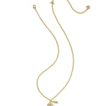 Kendra Scott Acorn Short Pendant Necklace | Gold Brown Tiger’s Eye - Juli's Wearable Art