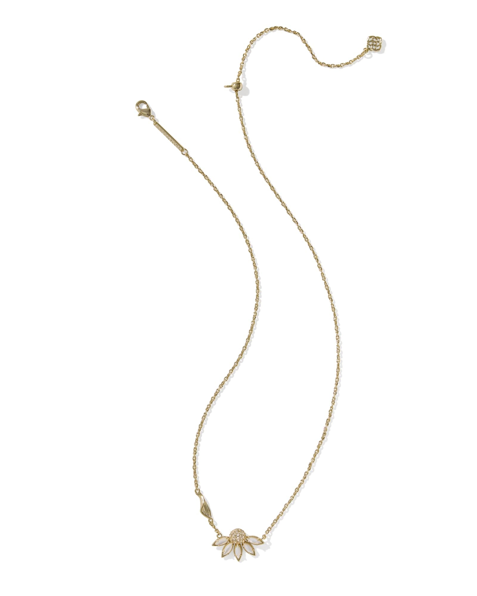 Kendra Scott Anya Flower Short Pendant Necklace | Gold Ivory Mix - Juli's Wearable Art
