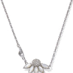 Kendra Scott Anya Flower Short Pendant Necklace | Silver Ivory Mix - Juli's Wearable Art