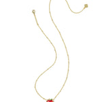 Kendra Scott Apple Short Pendant Necklace | Gold Red Illusion - Juli's Wearable Art