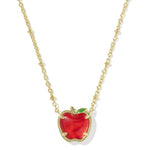 Kendra Scott Apple Short Pendant Necklace | Gold Red Illusion - Juli's Wearable Art