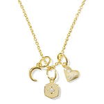 Kendra Scott Arlene Charm Necklace | Gold | White CZ - Juli's Wearable Art