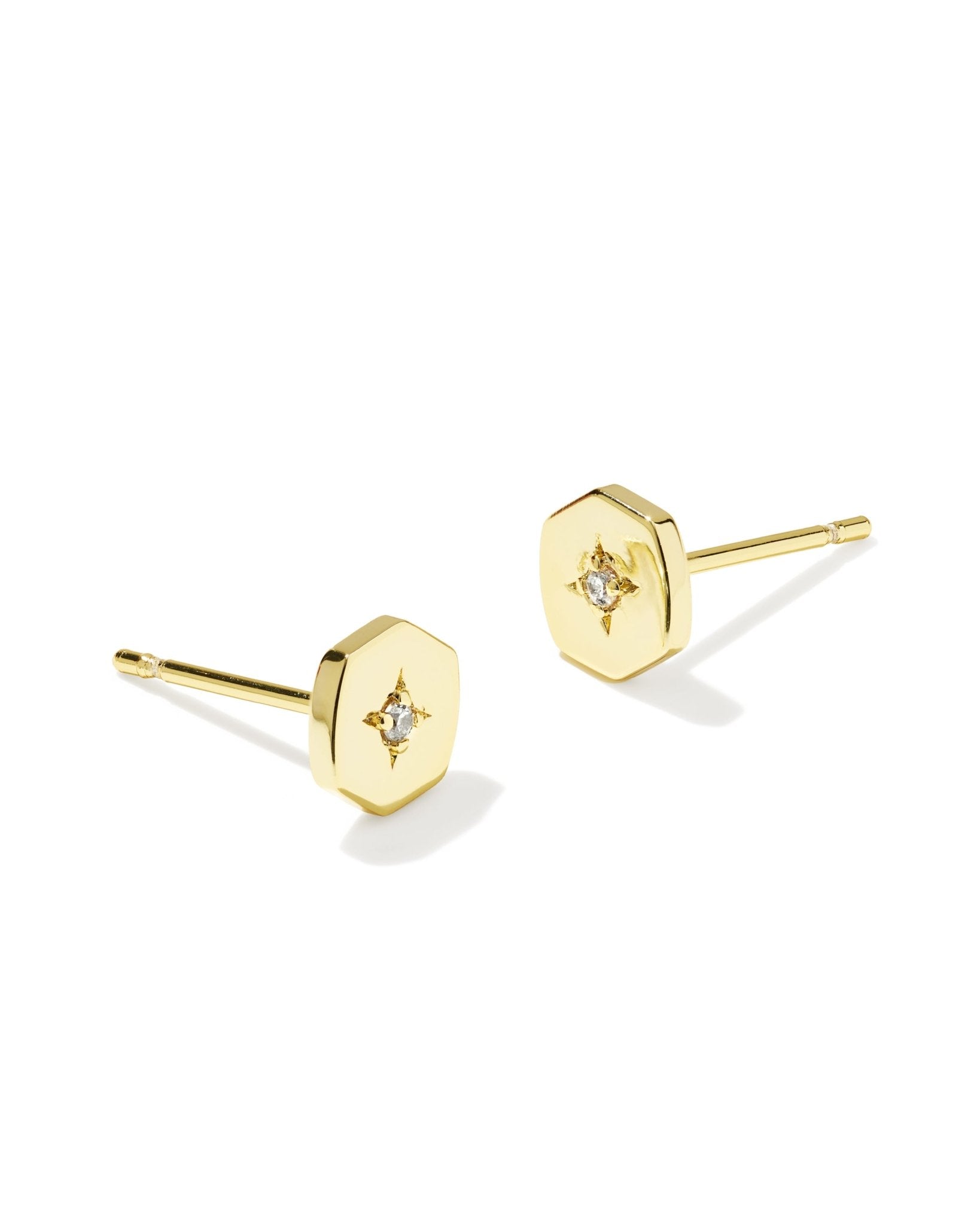 Kendra Scott Arlene Stud Earring Set | Gold | White CZ - Juli's Wearable Art
