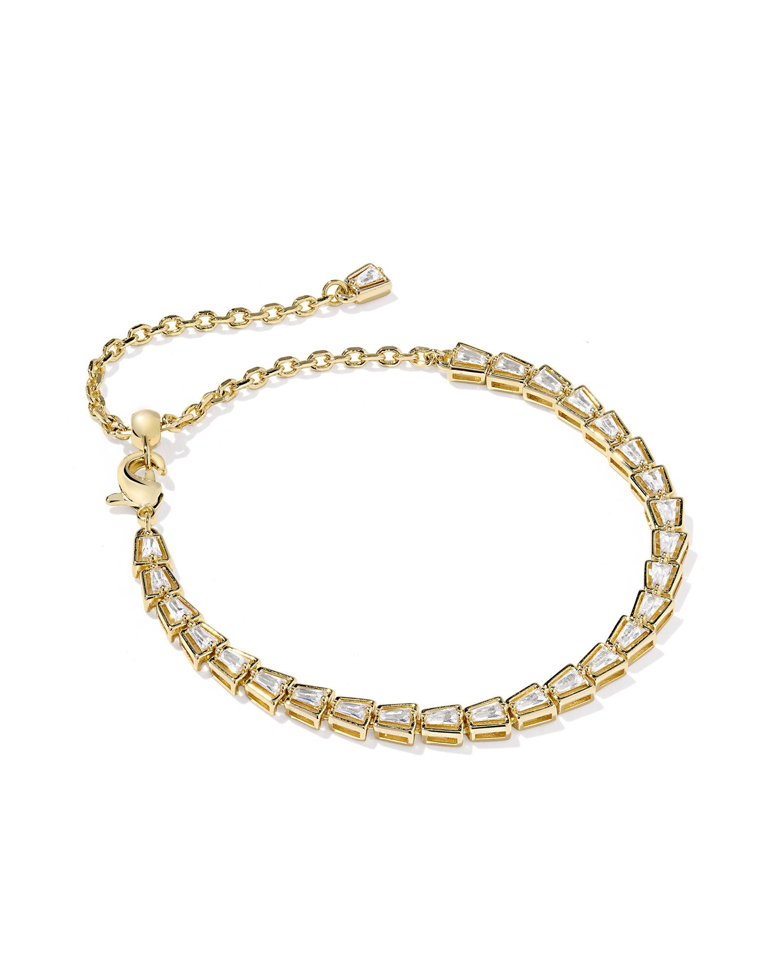 Kendra Scott Bella Tennis Bracelet – Gold White CZ - Juli's Wearable Art