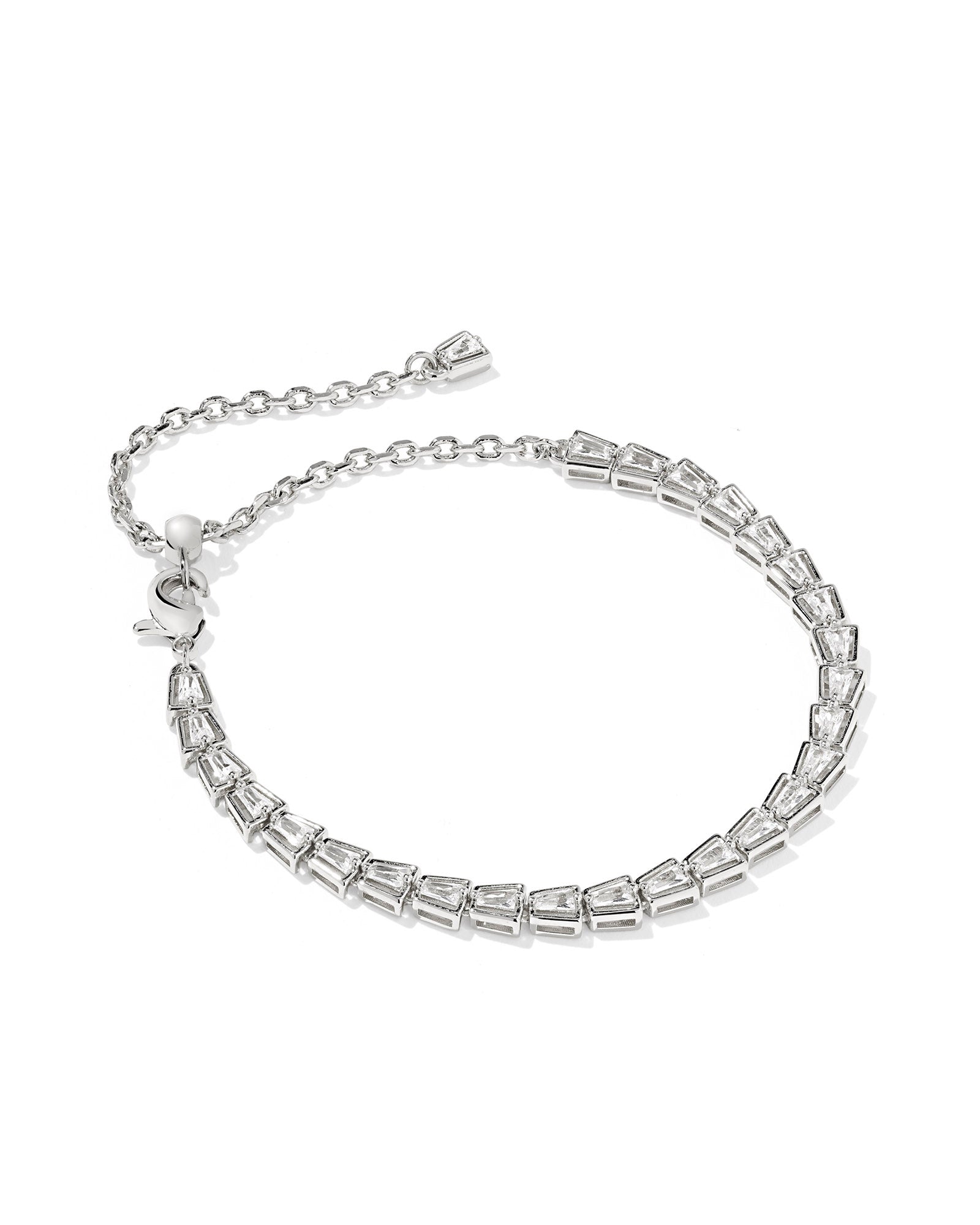 Kendra Scott Bella Tennis Bracelet – Silver White CZ - Juli's Wearable Art