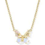 Kendra Scott Bianca Butterfly Gold Short Pendant Necklace - Iridescent White - Juli's Wearable Art