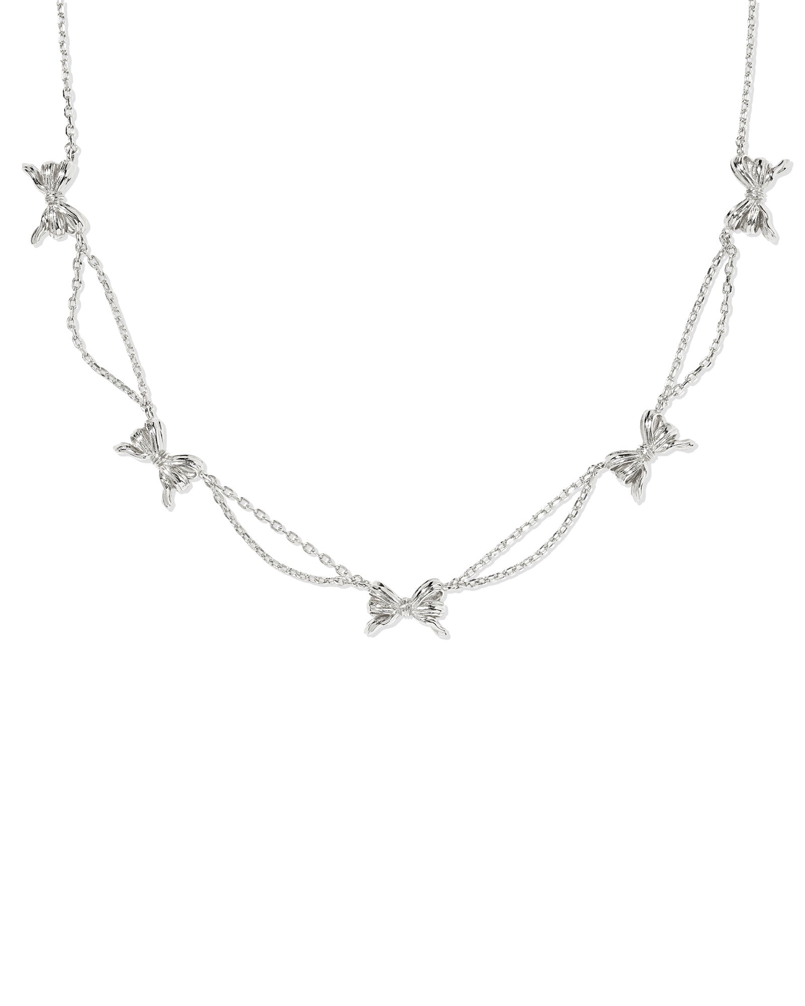 Kendra Scott Bow Strand Necklace – Silver - Juli's Wearable Art