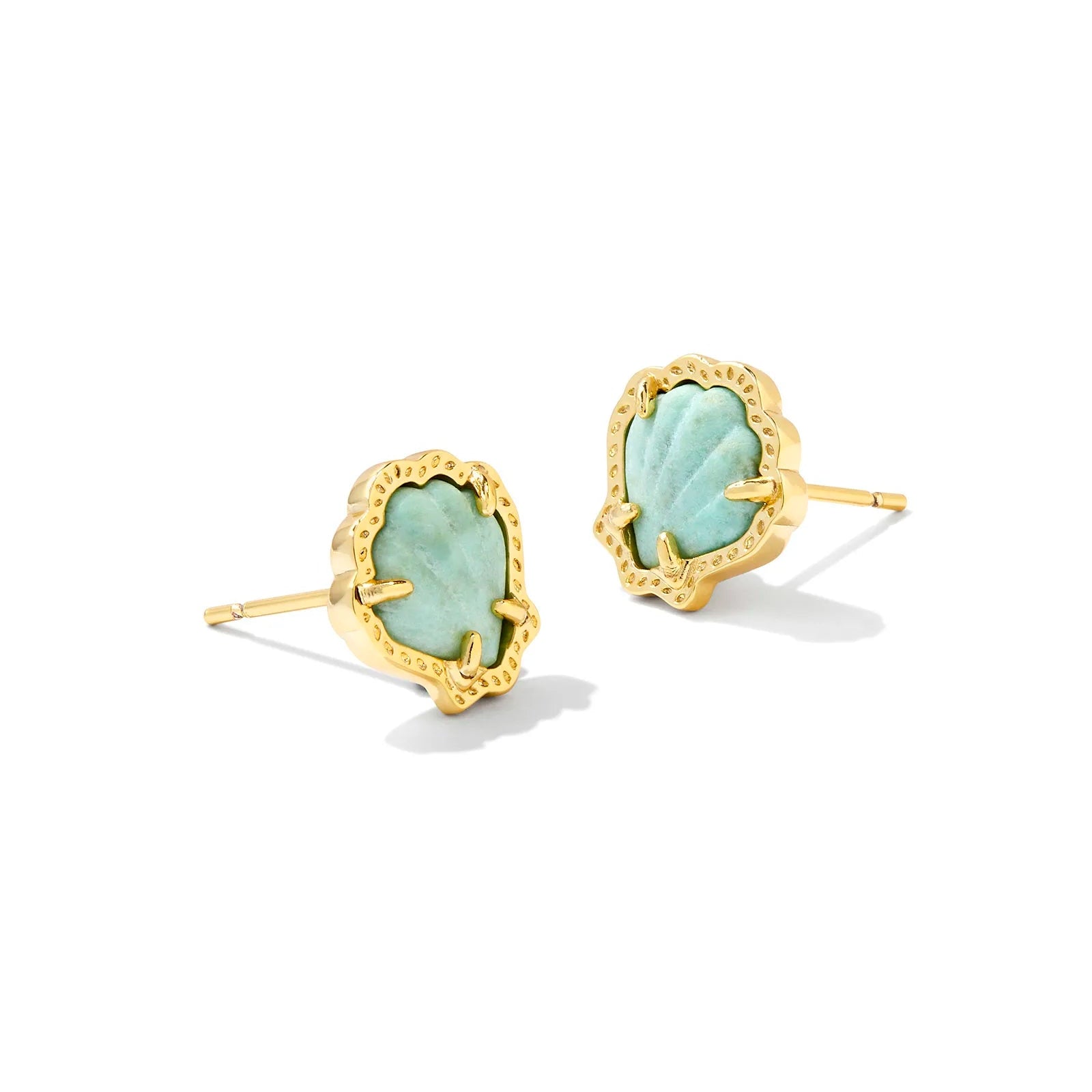 Kendra Scott Brynne Sea Green Shell Post Earrings - Juli's Wearable Art