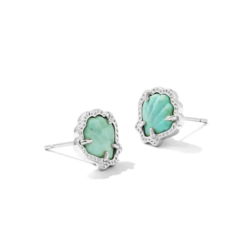 Kendra Scott Brynne Sea Green Shell Post Earrings - Juli's Wearable Art