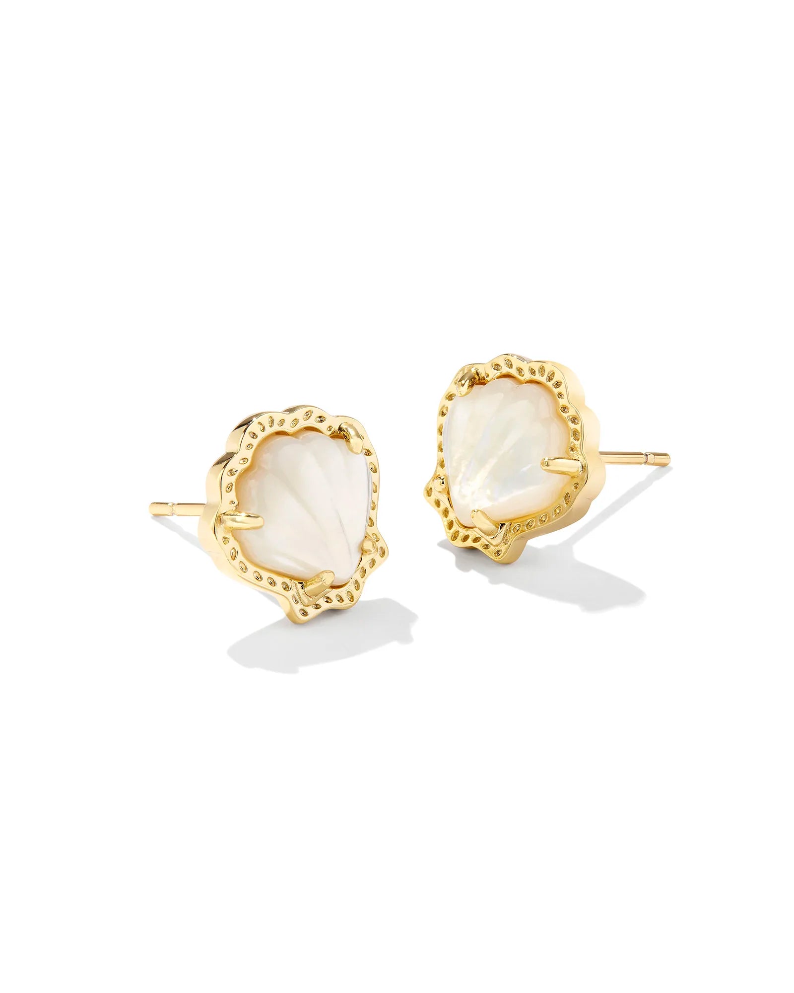Kendra Scott Brynne Gold & Ivory Shell Post Earrings