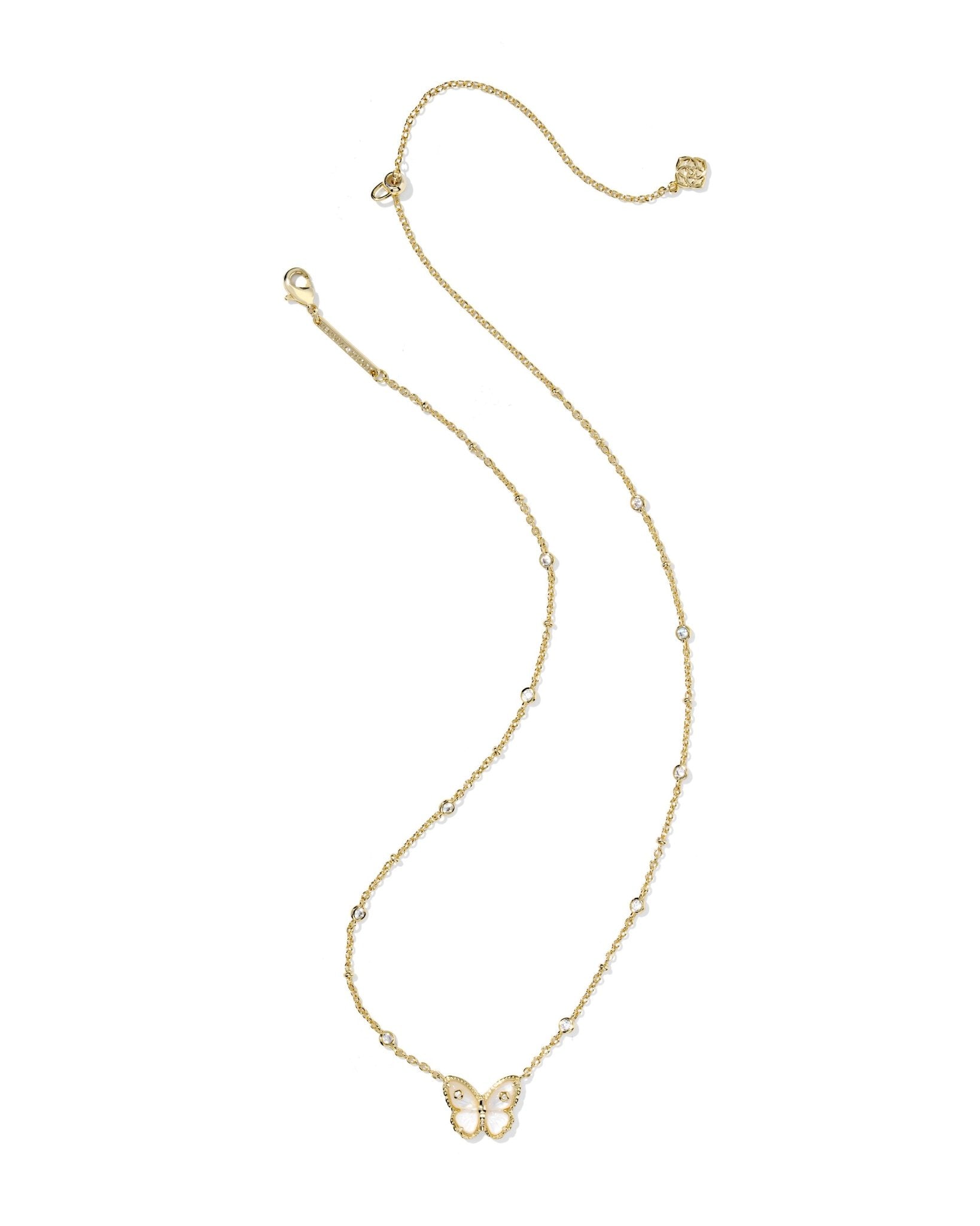 Kendra Scott Cailey Butterfly Short Pendant Necklace | Gold MOP