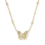 Kendra Scott Cailey Butterfly Short Pendant Necklace | Gold | Pink Opalescent - Juli's Wearable Art
