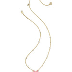 Kendra Scott Cailey Butterfly Short Pendant Necklace | Gold | Pink Opalescent - Juli's Wearable Art