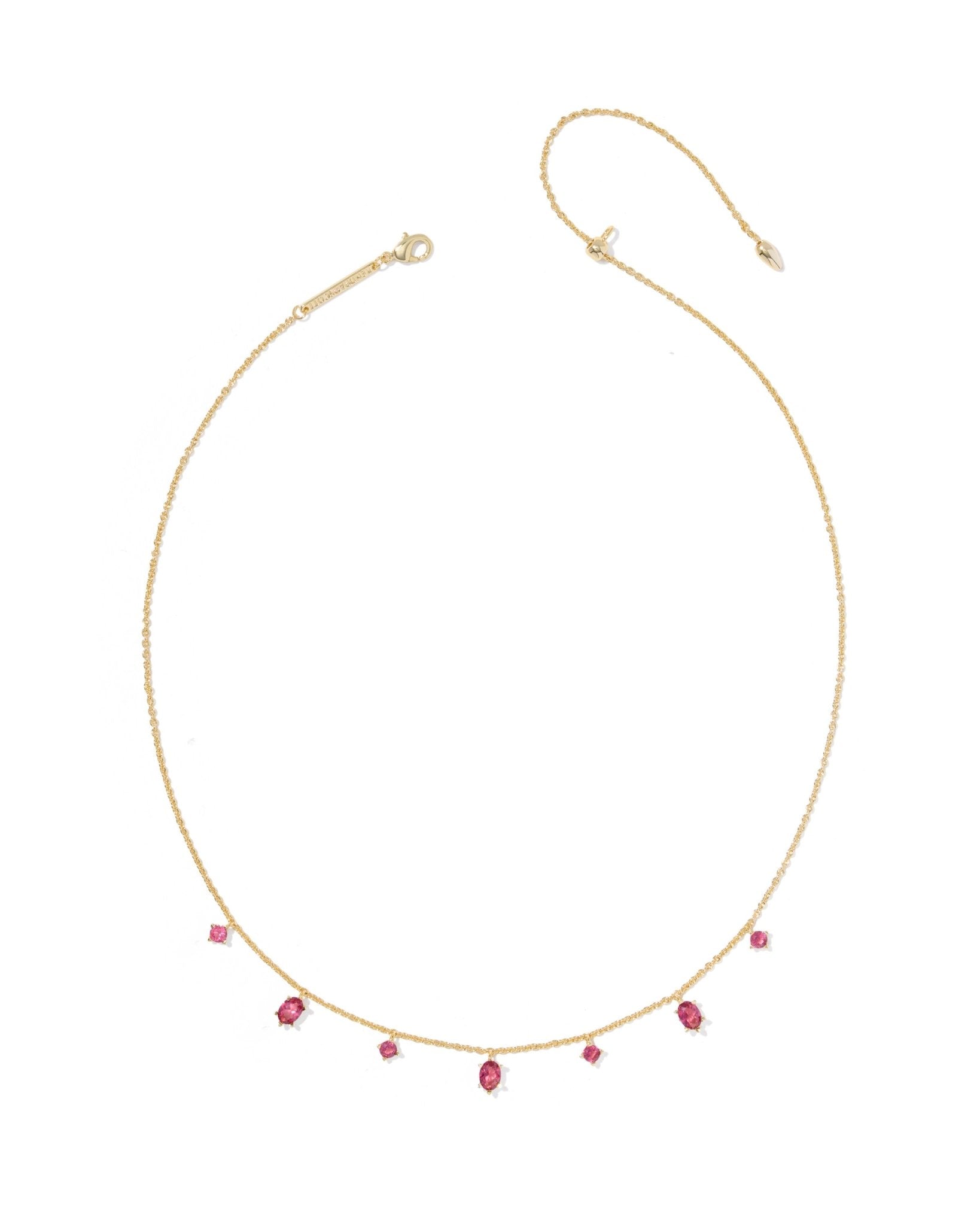 Kendra Scott Calin Gold Strand Necklace - Red Crystal - Juli's Wearable Art