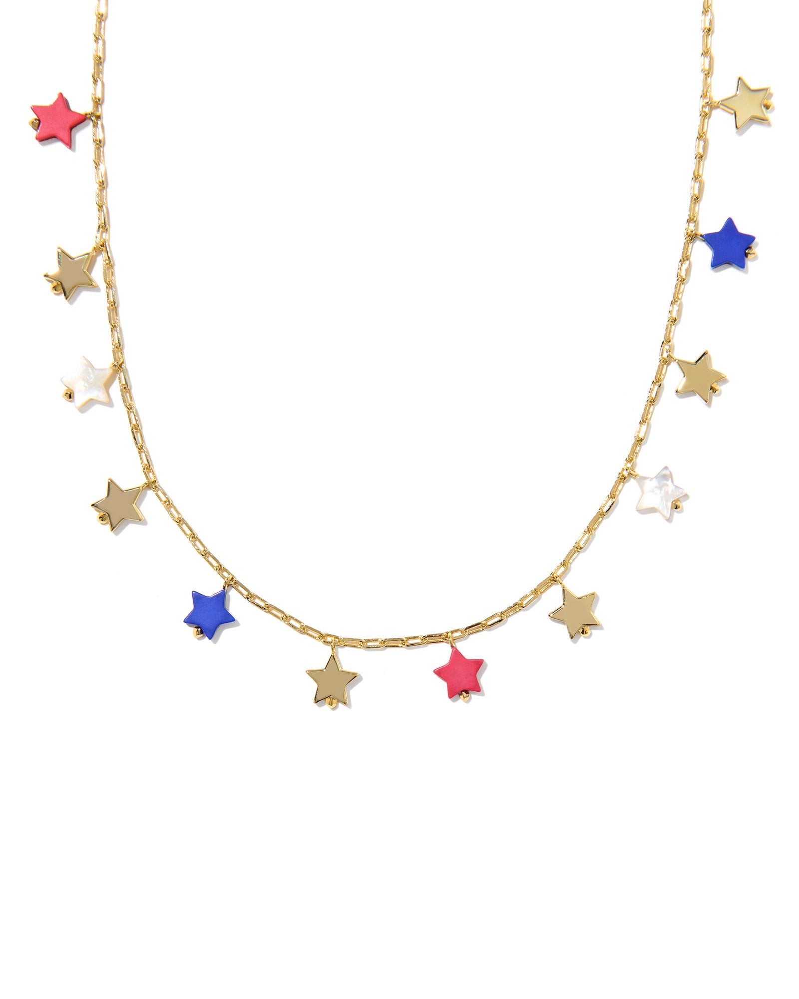 Kendra Scott Camila Strand Necklace |Gold | Red White Blue Mix
