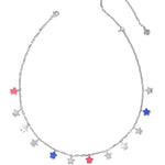 Kendra Scott Camila Strand Necklace | Silver | Red White Blue Mix - Juli's Wearable Art