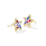 Kendra Scott Cassidy Stud Earrings - Red White & Blue Illusion - Juli's Wearable Art