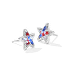 Kendra Scott Cassidy Stud Earrings - Red White & Blue Illusion - Juli's Wearable Art