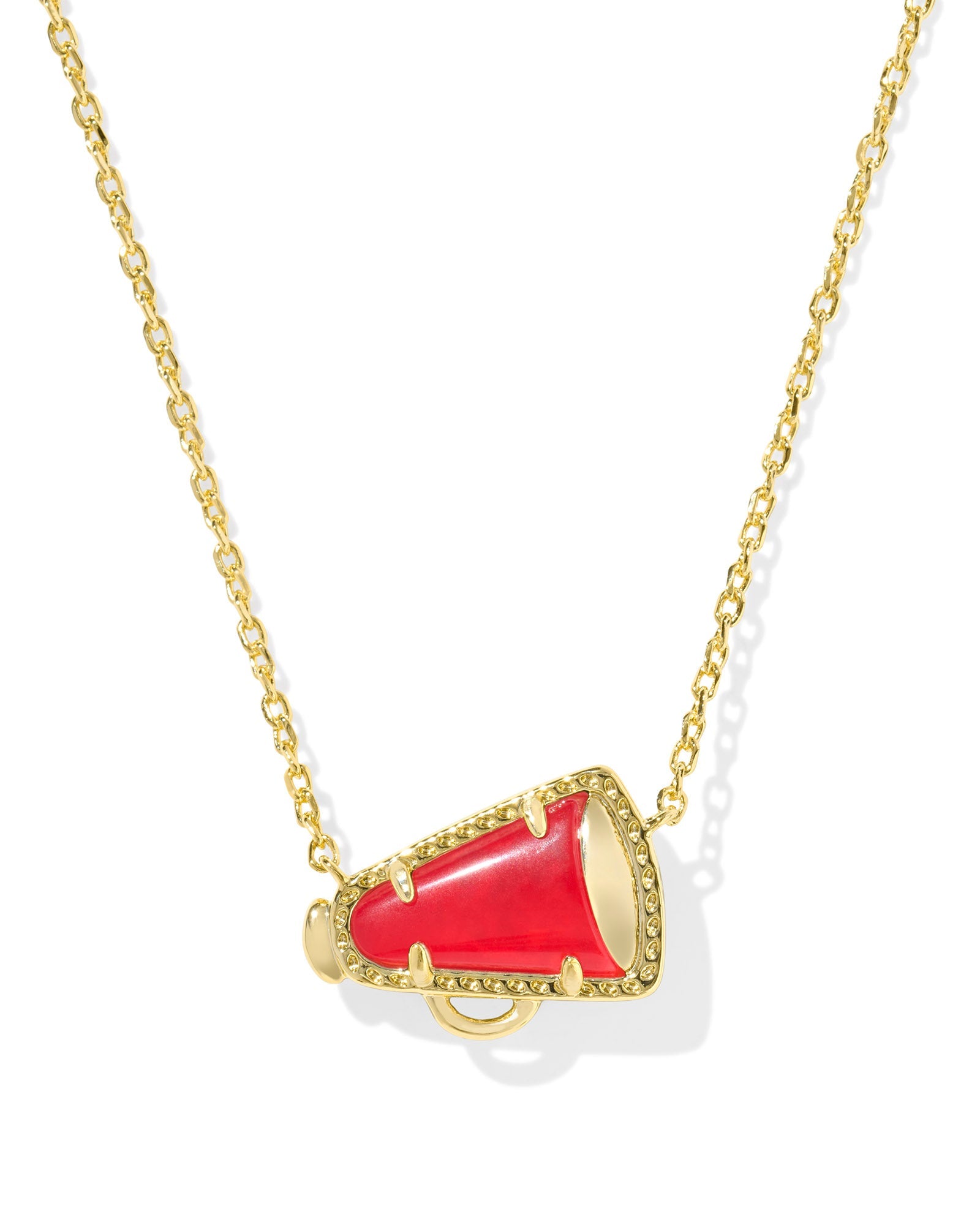 Kendra Scott Cheer Short Pendant Necklace in Gold & Red Illusion - Juli's Wearable Art