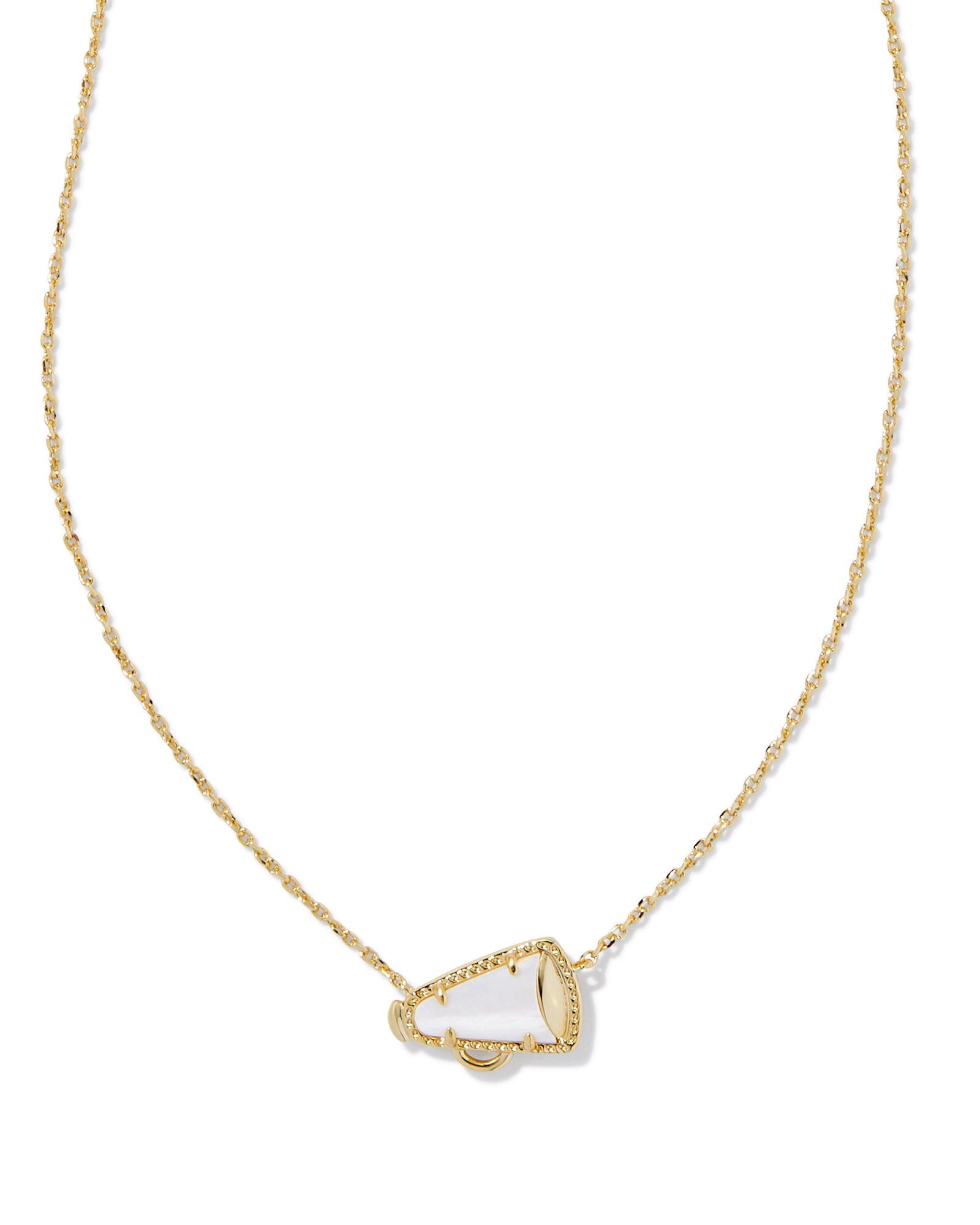 KENDRA SCOTT CHEER SHORT PENDANT NECKLACES - WHITE MOTHER OF PEARL - Juli's Wearable Art