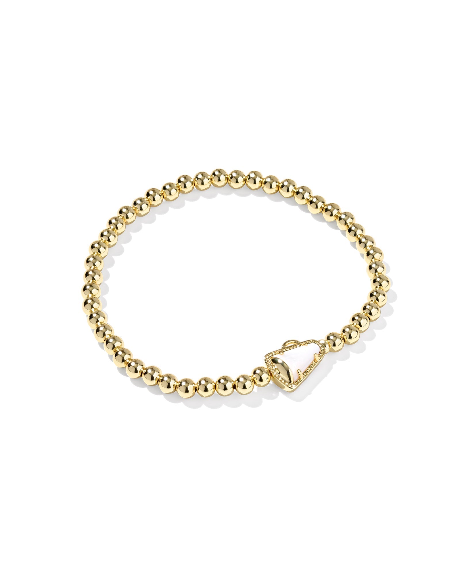 Kendra Scott Cheer Stretch Bracelet – Gold & White Mother of Pearl - Juli's Wearable Art