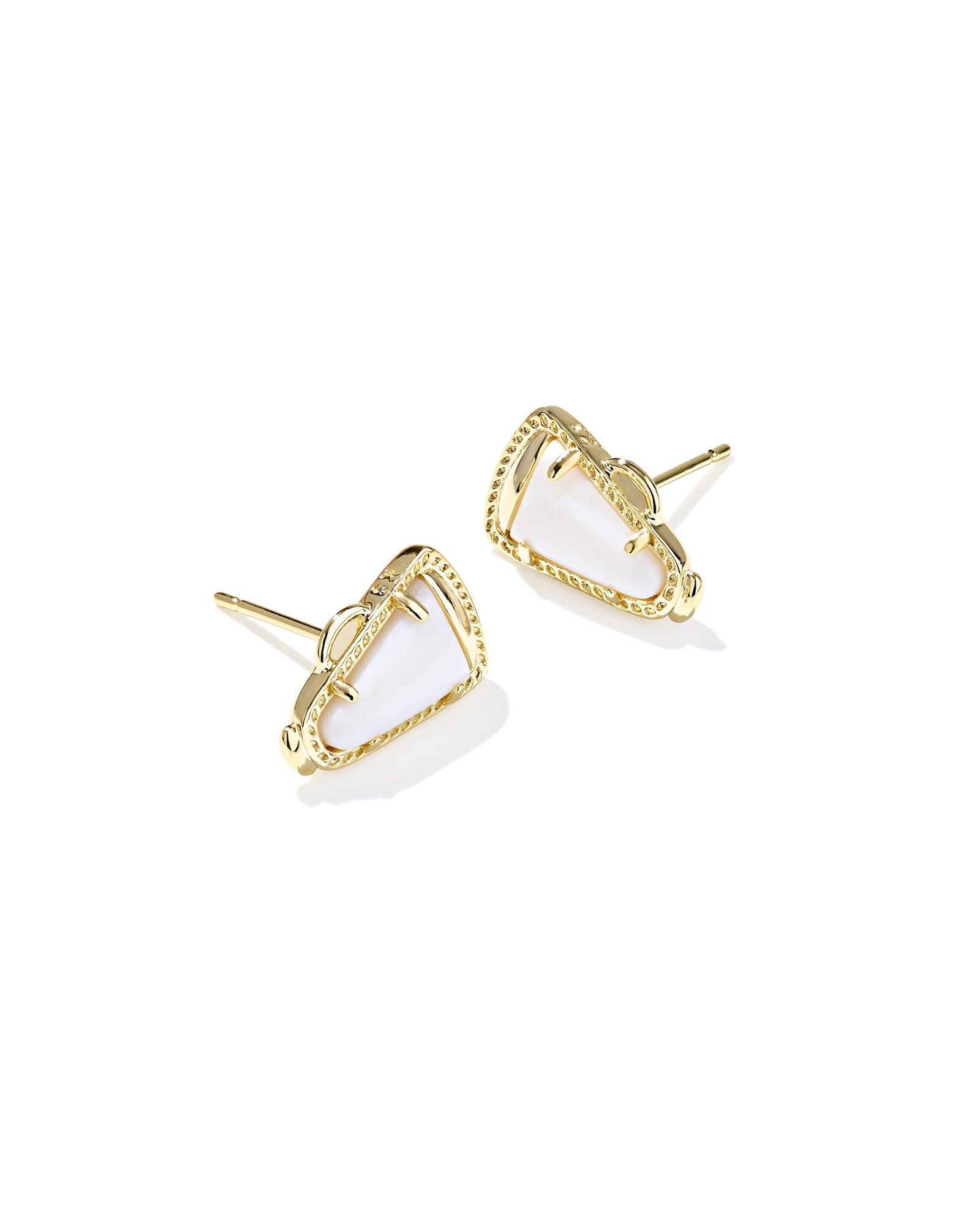 Kendra Scott Cheer Stud Earrings - Gold & White Mother of Pearl - Juli's Wearable Art